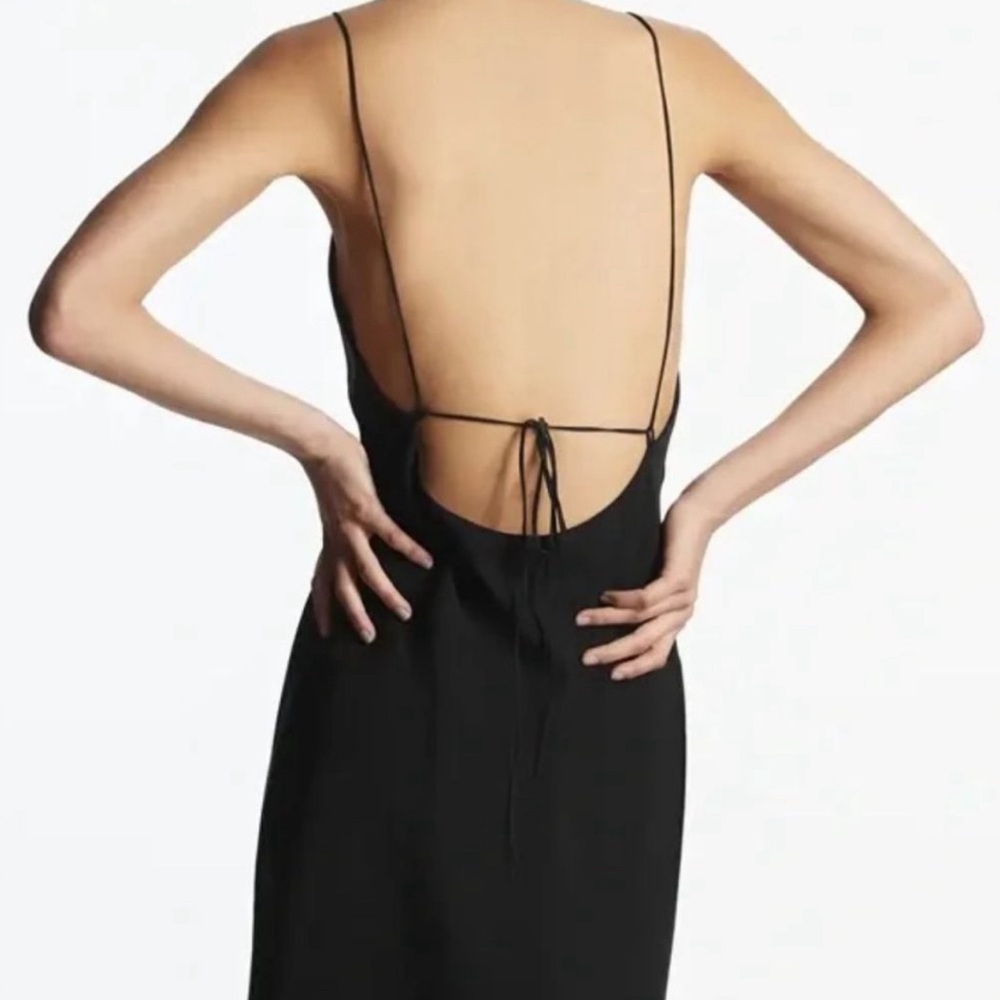 COS midi low back dress